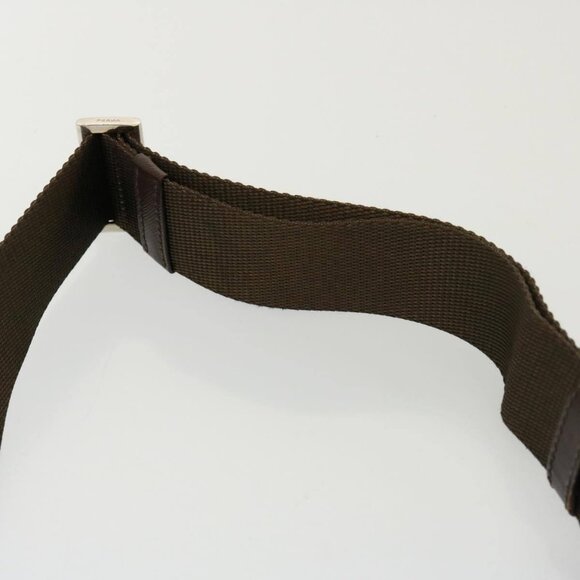 PRADA Shoulder Bag Enamel Khaki Brown Auth - Picture 7 of 16